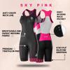 SLS3 Triathlon Suits Women Sleeveless Trisuit Women - Premium FX Fabric, Tri Suit Womens Triathlon Suit, No Shelf Bra (Sky Pink, Small) view 3