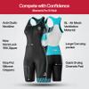 SLS3 Triathlon Suits Women  Sleeveless Trisuit Women - Premium FX Fabric, Tri Suit Womens Triathlon Suit, No Shelf Bra (Sky Blue, Medium). view 4