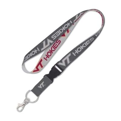 WinCraft Virginia Tech Hokies Lanyard with Detachable Buckle, 1" - Charcoal Grey