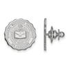 14k White Gold Central Michigan University Chippewas School Seal Lapel Pin 18x18mm view 1
