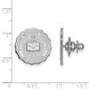 14k White Gold Central Michigan University Chippewas School Seal Lapel Pin 18x18mm view 2