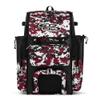 Boombah Superpack Bat Pack -Backpack Version (no wheels) - Holds 4 Bats - Camo Black/Cardinal - For Baseball or Softball view 1