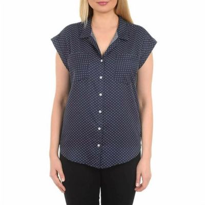 Jachs Ladies Girlfriend Short Sleeve Tencel Blouse (XXL, Dark Navy)