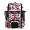 Boombah Superpack Bat Pack -Backpack Version (no wheels) - Holds 4 Bats - Camo Gray/Red - For Baseball or Softball view 1