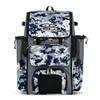 Boombah Superpack Bat Pack -Backpack Version (no wheels) - Holds 4 Bats - Camo Gray/Navy - For Baseball or Softball view 1
