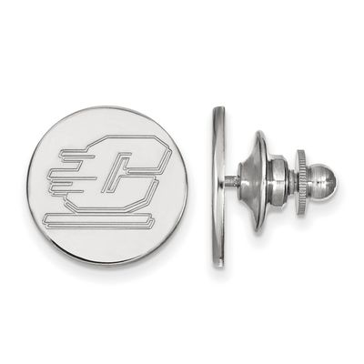 14k White Gold Central Michigan University Chippewas Action C Logo Lapel Pin 15x15mm