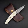 Forseti Steel Barca Damascus Steel Folding Knife with Carved Bone Handle view 2