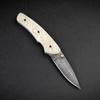 Forseti Steel Barca Damascus Steel Folding Knife with Carved Bone Handle view 3