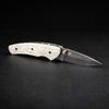 Forseti Steel Barca Damascus Steel Folding Knife with Carved Bone Handle view 4