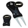 Clip Wipes Army Divot Tool Switchblade Style with Ball Marker (Black-Army)