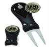 Clip Wipes Army Divot Tool Switchblade Style with Ball Marker (Black-Strong) view 1