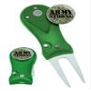 Clip Wipes Army Divot Tool Switchblade Style with Ball Marker (Green-Strong)