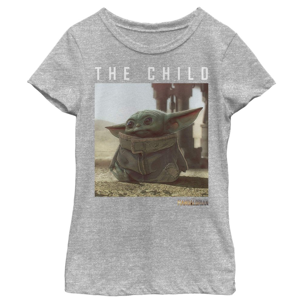 STAR WARS Girl's The Mandalorian The Child Frame T-Shirt - Athletic Heather - X Small