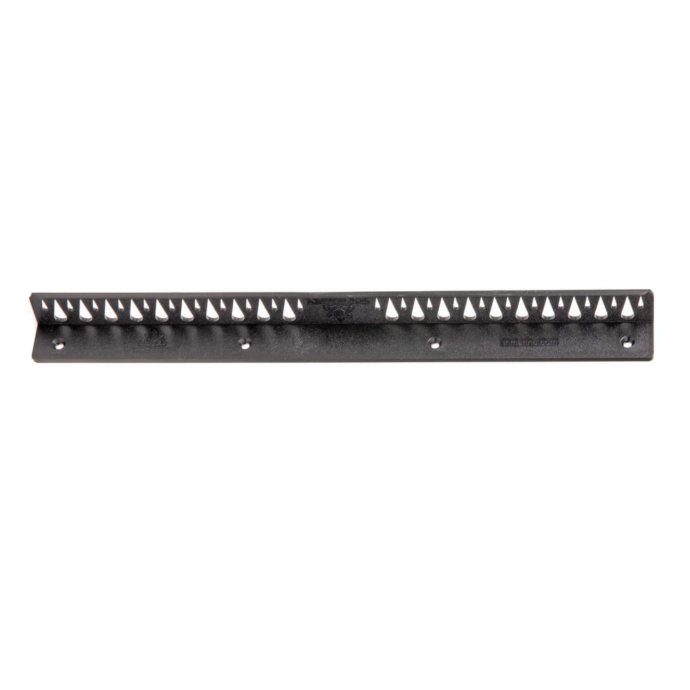 T-H Marine Tackle Titan Fishing Lure Rack 14" Black Holds 40+ Hook and Rig Lures Tackle Storage Organizer with 20 Large & 22 Small Holes Mounts with Screws or Tape Compact Boat Use