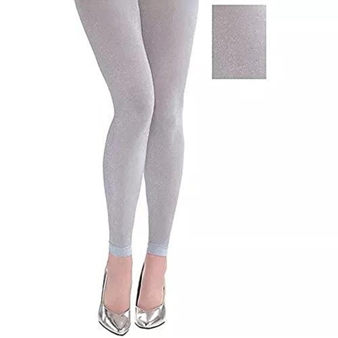 Leggings Party Costume - Adult S/M - Silver