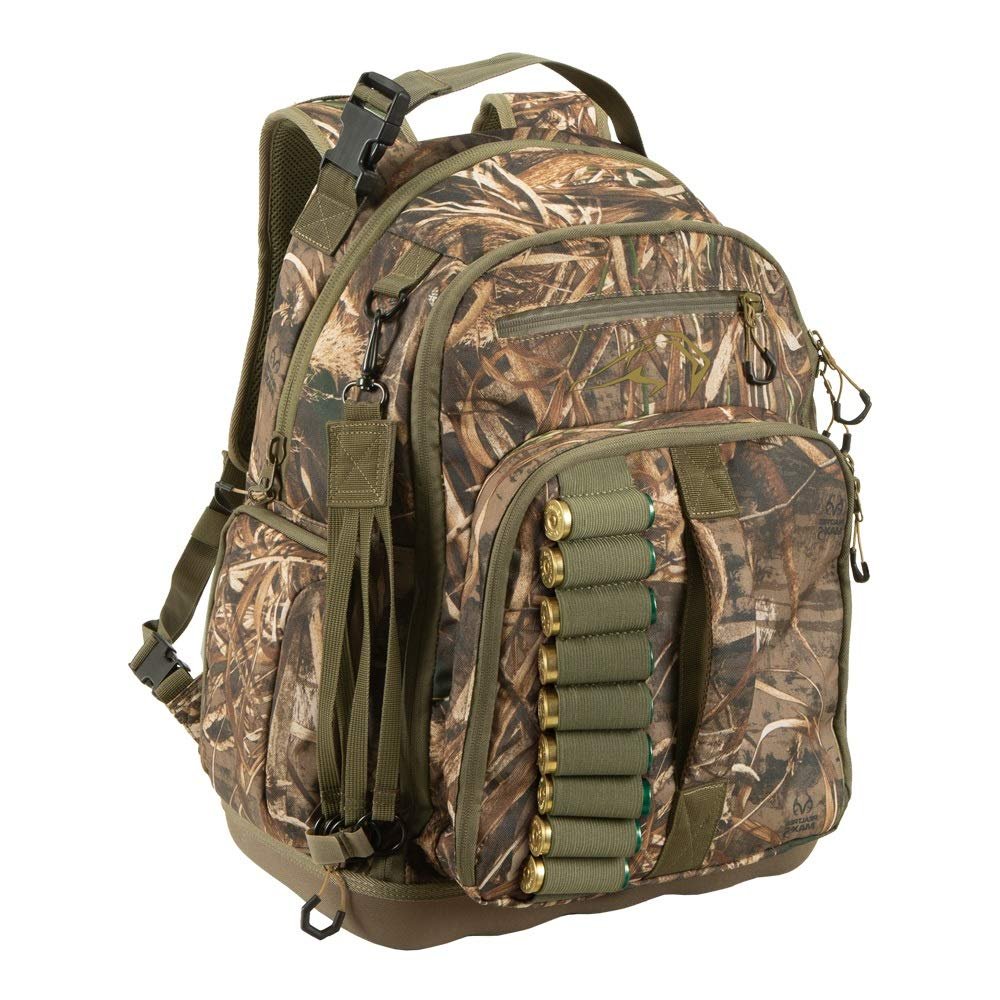 Allen Company Gear Fit Pursuit Punisher Camo Waterfowl Hunting Backpack for Men and Women - Shotgun and Bow Carry Bag - Holds Shooting Accessories and Camping Gear - Realtree Max-5 Camo