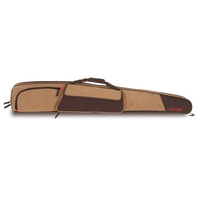 Allen Company Humbolt 52-Inch Shotgun Case  Cotton Canvas Gun Case with Quilted Interior, Padded Wrap Handle, Shell Loops & Storage Pockets  Tan/Brown