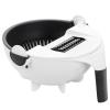 Rotate The Vegetable Cutter with Drain Basket Magic 9 in 1 Slicer, Multi-Functional Large Capacity Veggie Fruit Shredder Grater Slicer Kitchen Tool with 8 Dicing Blades (White) view 1