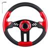 Golf Cart Steering Wheel with Premium Grip Leather fit EZGO TXT/RXV, Club Car DS/Precedent/Tempo/Onward, Yamaha G1-G29 Golf Carts, Universal Golf Cart Steering Wheel with Ergonomic Design view 1