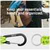 EOTW Carabiner Keychain, Small Carabiner Clip with Paracord Keychain Mini Aluminum D Ring Key Organizer view 4