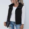 LOMON Women's Plus Size Warm Cardigan Vest Sleeveless Vest Jacket Womens Fleece Vests Lightweight Vests for Women Black S view 2