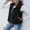 LOMON Women's Plus Size Warm Cardigan Vest Sleeveless Vest Jacket Womens Fleece Vests Lightweight Vests for Women Black S view 3