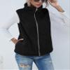 LOMON Women's Plus Size Warm Cardigan Vest Sleeveless Vest Jacket Womens Fleece Vests Lightweight Vests for Women Black S view 4
