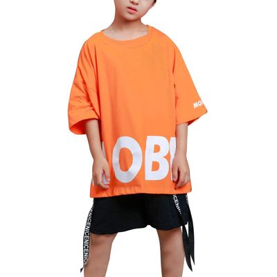 ORANXIN Boys Tops T Shirts Shorts Sets Dance Jazz Hip Hop Costumes Dancewear