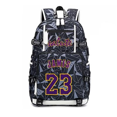 Basketball Player LJ23 Multifunction Backpack Travel Daypack Fans Bag (Style 8)