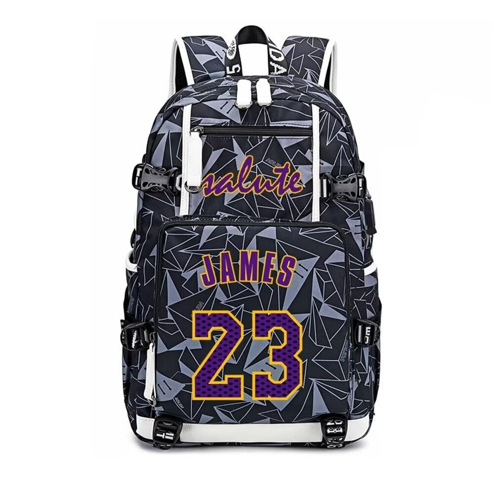 Basketball Player LJ23 Multifunction Backpack Travel Daypack Fans Bag (Style 8)