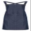Unisex Restaurant Waiter Work Cross Back Kitchen Work Wear Barista Bib Apron Indigo Denim One Size view 1