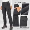 Women Snow Fleece-Lined Soft Shell Insulated Waterproof Pants Winter Hiking,Camping,Travel 6080 Grey US 40 view 2