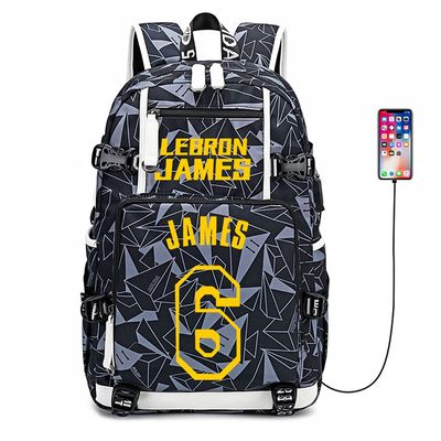 Basketball Player LJ23 Multifunction Backpack Travel Daypack Fans Bag (Style 7)