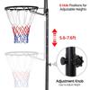 Topeakmart Youth Portable Basketball Hoop System Stand 7.2-9.2 ft Height-Adjustable for Indoor Outdoor w/ 2 Wheels, Fillable Base & 32in Backboard view 4