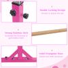 Costzon Double Horizontal Bars, Junior Gymnastic Training Parallel Bars w/ 11-Level 38-55" Adjustable Heights, Converted Single Bar, 264lbs Capacity, Ideal for Indoors, Outdoors, Home Practice (Pink) view 4