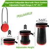 ALEVMOOM Telescoping Stool with Thick Cushion, H18.1 D10.24 Portable Collapsible More Sturdy Capacity 600Ib, Retractable Collapsible Camping Adjustable Folding Stool for Hiking Garden BBQ view 2