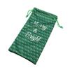Calabria Christmas Holiday Drawstring Microfiber Eyeglass/Sunglass Soft Cases in Green-Stars view 1