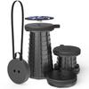 ALEVMOOM Telescoping Stool with Cushion, Collapsible Retractable More Sturdy Capacity 440Ib, Portable Camping Adjustable Folding Stool for Garden Fishing Hiking Mountain BBQ view 4