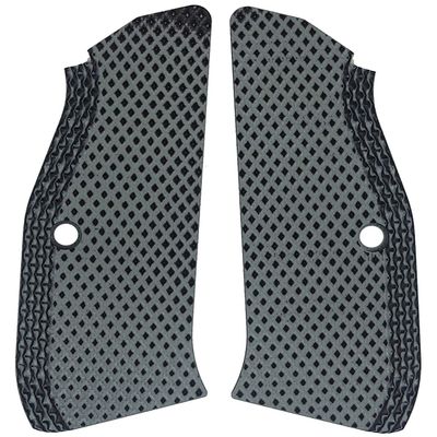 LOK Grips CZ Shadow 2 Thin Roughnecks G10 Grips Gray/Black