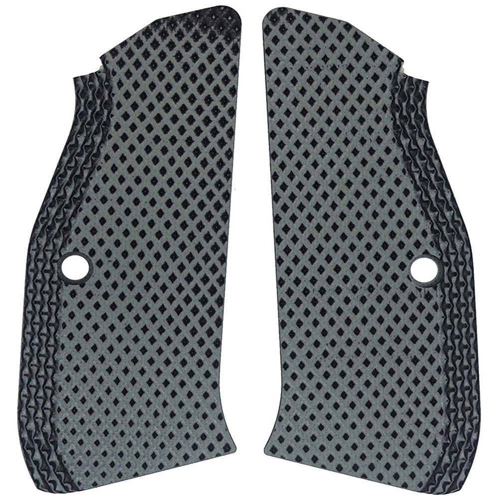 LOK Grips CZ Shadow 2 Thin Roughnecks G10 Grips Gray/Black