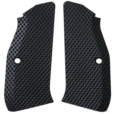 LOK Grips CZ Shadow 2 Thin Roughnecks G10 Grips Solid Black
