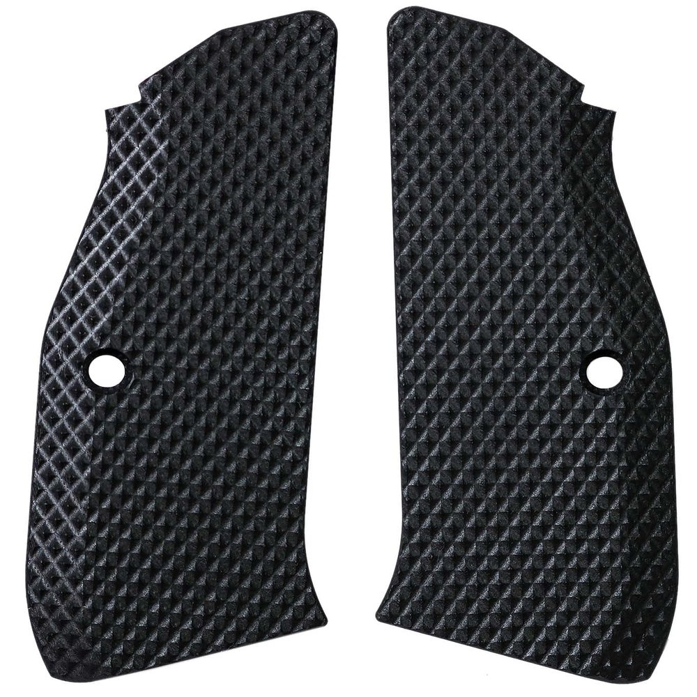 LOK Grips CZ Shadow 2 Thin Roughnecks G10 Grips Solid Black