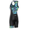SLS3 Triathlon Suits Women - One Piece Tri Suit Women - Pro Womens Triathlon Suit - Premium Trisuit, No Shelf Bra (Black/Tropical Camo, X-Small) view 2