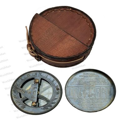 WORLDMART Engraved Nautical Compass, Personalized Compass, Mens Gift, Groomsmen Gift, Wedding Gift, Hiking Gift, Corporate Gift, Engraved Gift. (Black Finish with Leather Box)