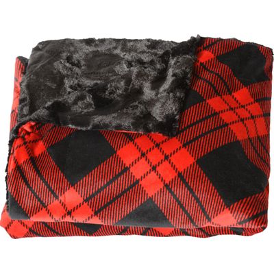 Camp Casual Throw Blanket for Camping - Plush Reversible Camping Blanket for Indoor & Outdoor Settings - Machine Washable Soft Blanket - 100% Polyester Cozy Blanket with Retro-Inspired Patterns