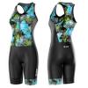 SLS3 Triathlon Suits Women Pro Trisuit, Black/Ocean Blooms, X-Small view 1
