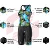 SLS3 Triathlon Suits Women Pro Trisuit, Black/Ocean Blooms, X-Small view 2