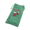 Calabria Christmas Holiday Drawstring Microfiber Eyeglass/Sunglass Soft Cases in Green-Stocking view 1