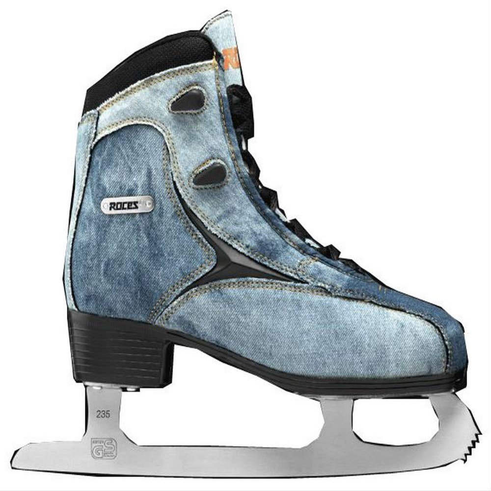 Roces Women's Denim Glamour Figure Ice Skates Lace-Up Superior Italian Navy (10)