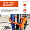 OTTOLOCK Sidekick Compact U-Lock - Heavy Duty Anti Theft Bicycle U-Lock with Keys, Silicone-Coated, Bike Accessories, Orange view 4